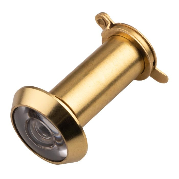 DOOR VIEWER - 180 DEGREE - GLASS LENS - POLISHED BRASS - EACH