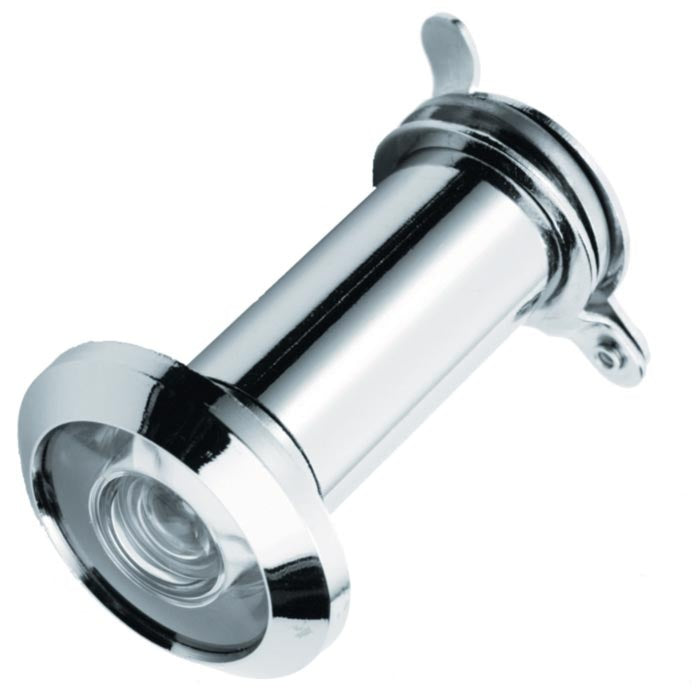 DOOR VIEWER - 180 DEGREE - GLASS LENS - POLISHED CHROME - EACH