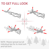 HOMCOM 1.2m 4ft Christmas Tree Entrance Dcor 750 Tips Xmas Pre-lit Tree 80 LED with Vase Base