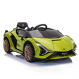 HOMCOM Lamborghini Sian Licensed 12V Kids Electric Ride On Car 2 Motors Toy Car with Remote Control Music Lights MP3 for 3-5 Years Green