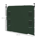 Outsunny 195 x 295cm Replacement Gazebo Sidewall - Green