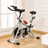 HOMCOM Indoor Cycling Exercise Bike with 397lbs Weight Capacity, Quiet Drive Fitness Stationary, 15KG Flywheel Cardio Workout Bicycle, Adjustable Seat& Resistance, w/LCD Monitor, Bottle Holder