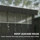 Outsunny 5.3 x 8.5ft Galvanised Steel Garden Shed, Metal Shed with Roof Windows, Leakage Holes and Lockable Wide Door for Outdoor Patio Tool Storage