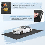 Waterproof Floor Mat 800 x 220 cm Reusable and Washable Car Anti-Slip Mat with Absorbent Double-Sided Adhesive Tape Grey