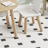 AIYAPLAY 3-Piece Kids Activity Table Set with Centre Mesh Bag, Bear-Shaped Backrest, for Arts and Crafts, Reading, Dining