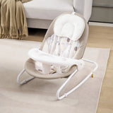 Portable 2-in-1 Baby Swing with 3 Swing Speed and 3 Timer Settings-Beige