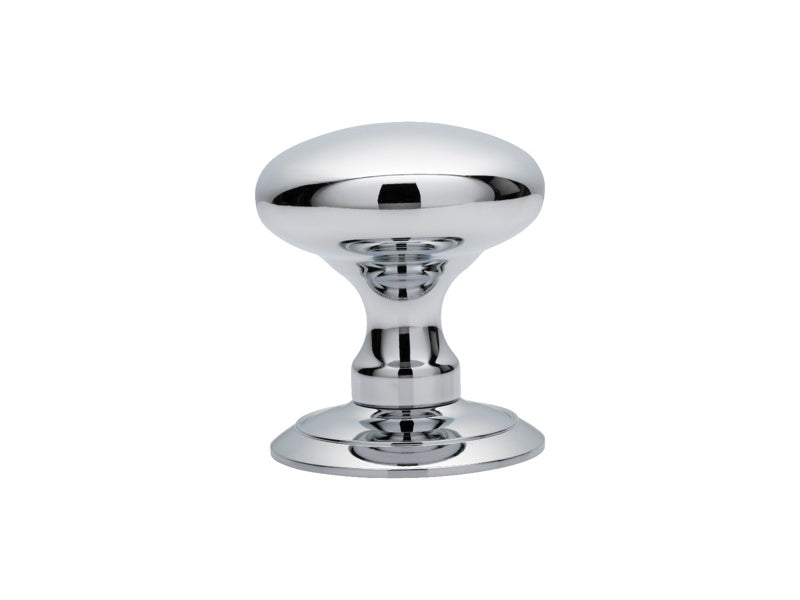 ICE SOLID MORTICE KNOB - POLISHED CHROME - 65MM - PAIR