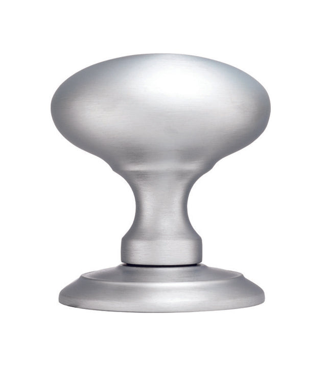 ICE SOLID MORTICE KNOB - SATIN CHROME - 65MM - PAIR