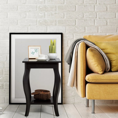 Accent Sofa End Side Table-Brown