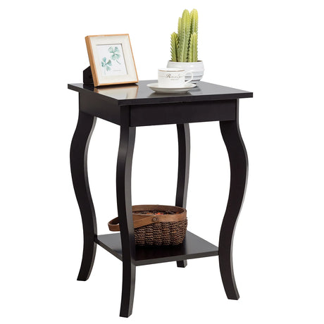 Accent Sofa End Side Table-Brown