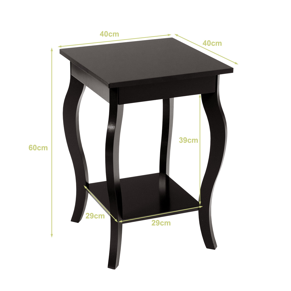 Accent Sofa End Side Table-Brown