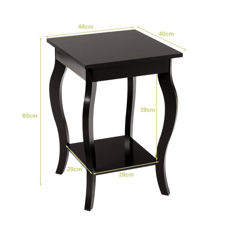 Accent Sofa End Side Table-Brown