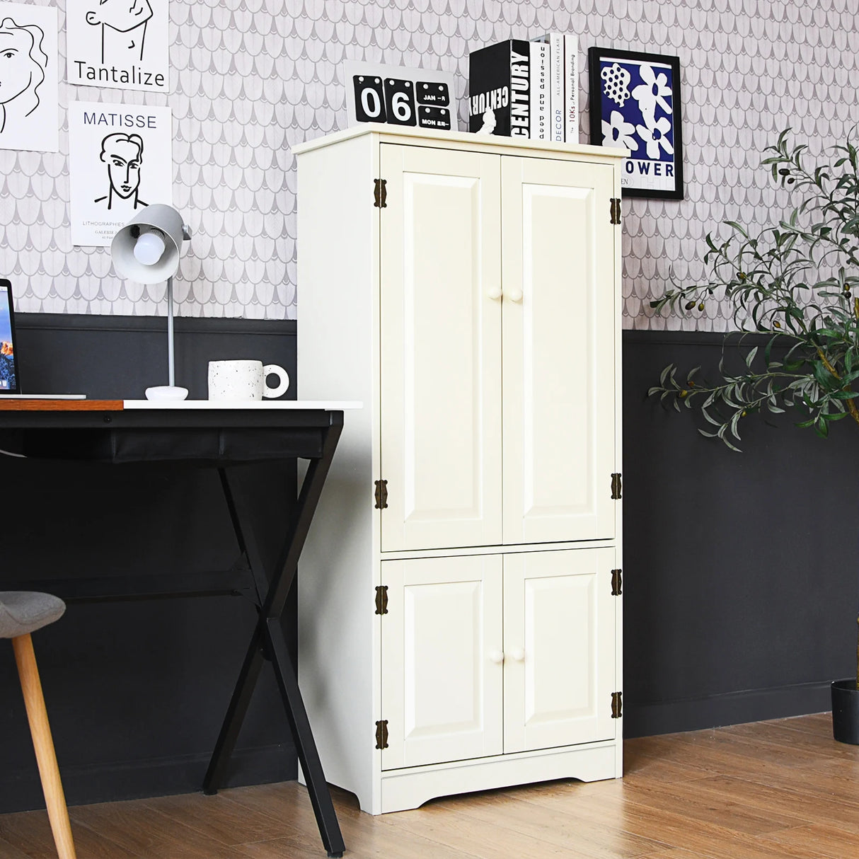 Sideboard Buffet Storage Cabinet with Adjustable Shelf