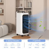 HOMCOM Three-Cool Air Conditioner, with Ice Pack and Remote - White