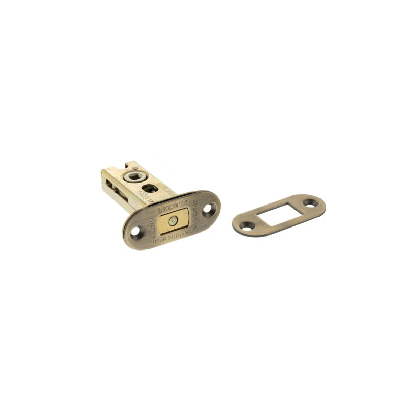 Atlantic Radius Fire-Rated CE Marked Bolt Through Tubular Deadbolt 2.5" - Matt Antique Brass - Each