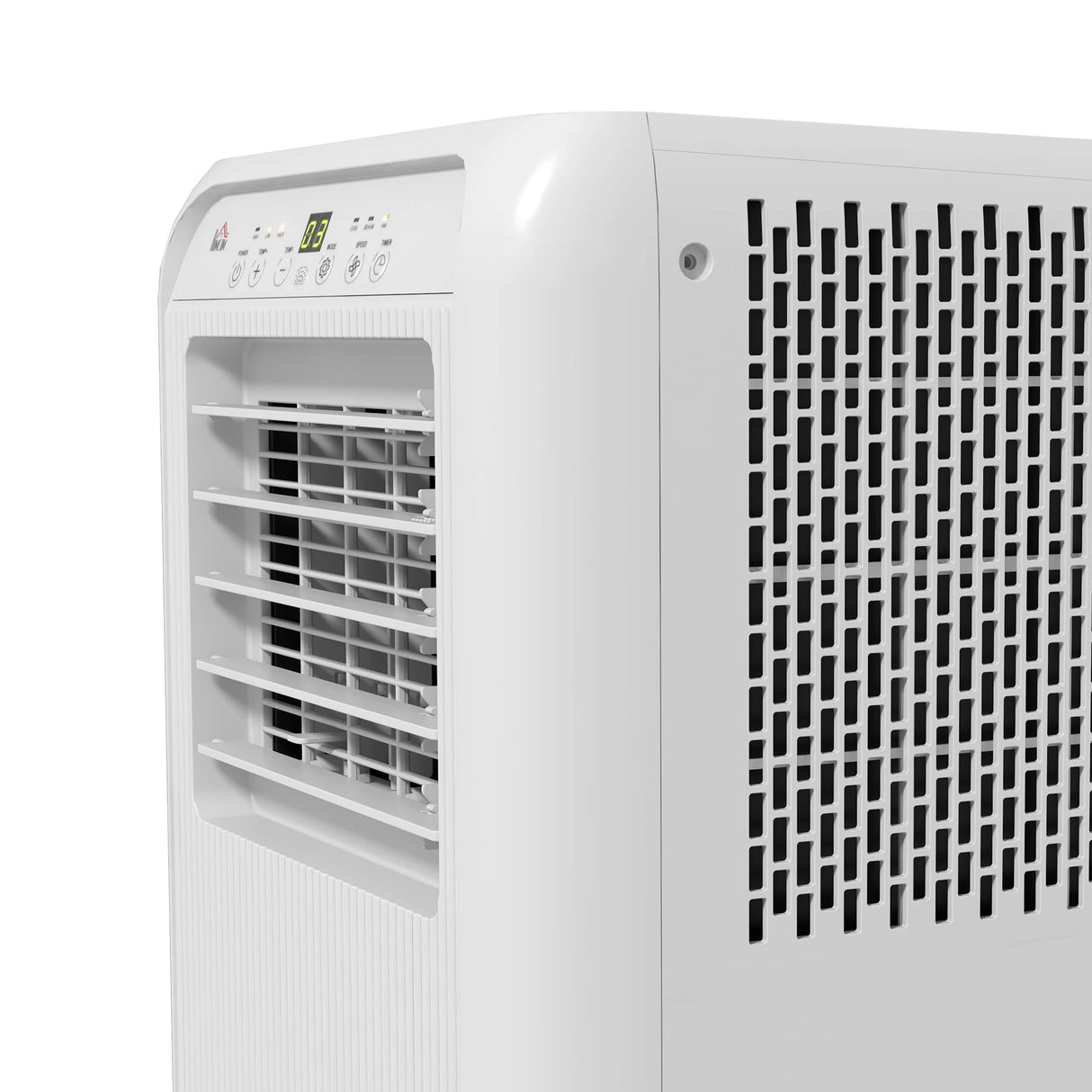 HOMCOM 7,000 BTU Mobile Air Conditioner for Room up to 26m2, with Dehumidifier, 24H Timer, Wheels, Window Mount Kit