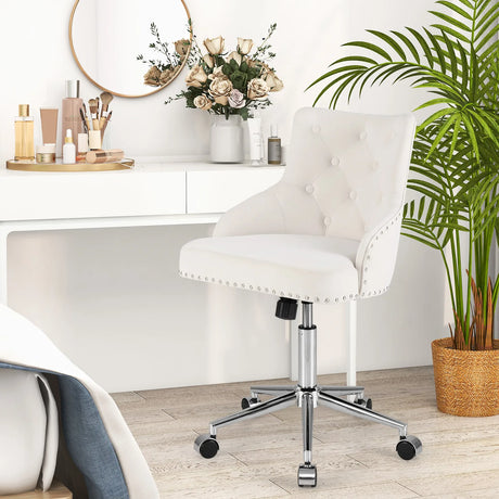 Adjustable 360 Swivel Accent Armchair-Beige