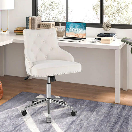 Adjustable 360 Swivel Accent Armchair-Beige