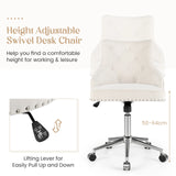 Adjustable 360 Swivel Accent Armchair-Beige