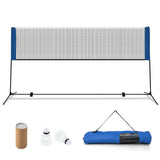 10/14 Feet Adjustable Badminton Racket Set with Portable Carry Bag-14 ft