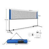 10/14 Feet Adjustable Badminton Racket Set with Portable Carry Bag-14 ft