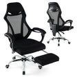 Ergonomic Mesh Office Chair with Footrest-Black