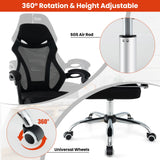 Ergonomic Mesh Office Chair with Footrest-Black