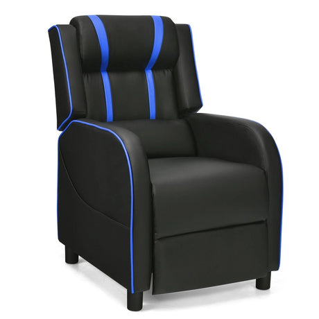 Recliner gaming chair with lumbar cushion