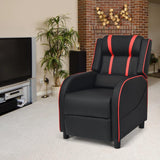 Recliner gaming chair with lumbar cushion