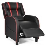 Recliner gaming chair with lumbar cushion