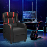 Recliner gaming chair with lumbar cushion