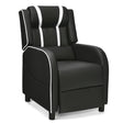 Recliner gaming chair with lumbar cushion