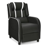 Recliner gaming chair with lumbar cushion