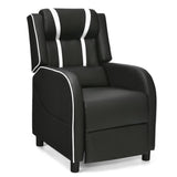 Recliner gaming chair with lumbar cushion