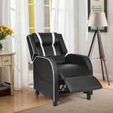 Recliner gaming chair with lumbar cushion