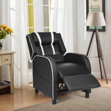 Recliner gaming chair with lumbar cushion