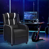 Recliner gaming chair with lumbar cushion