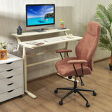 Ergonomic Office Chair with Adjustable High Backrest for Home Office Reddish