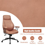 Ergonomic Office Chair with Adjustable High Backrest for Home Office Reddish