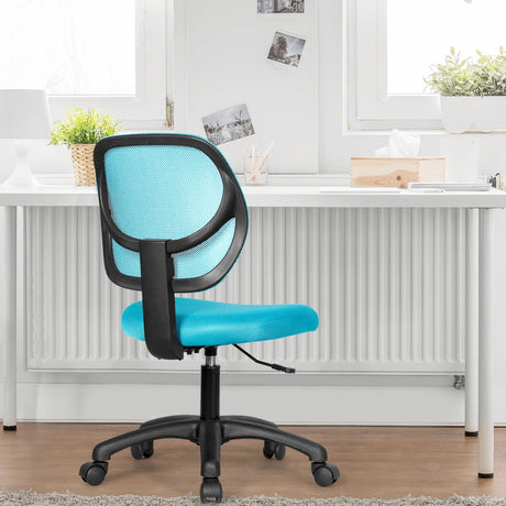 Ergonomic Low-Back Office Chair with Adjustable Height & Lumbar Support Green