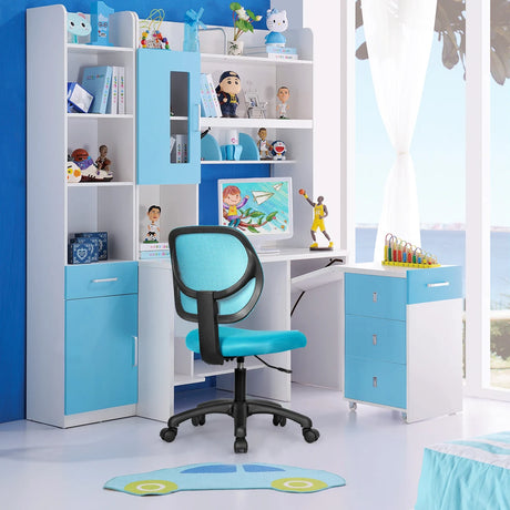 Ergonomic Low-Back Office Chair with Adjustable Height & Lumbar Support Green