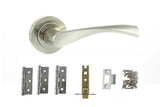 Atlantic Aqua Dorpac (3" Latch, 3"x2" Hingesx3) - Satin Nickel/Nickel Plate - Each