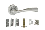 Atlantic Wave Dorpac (3" Latch, 3"x2" Hingesx3) - Satin Chrome - Each