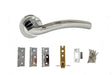 Atlantic Crest Dorpac 2.5"(Latchx1)+3"x2"(Hingex3) - Satin Chrome/Polished Chrome - Set