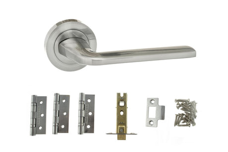 Atlantic Surf Dorpac (3" Latch, 3"x2" Hingesx3) - Satin Chrome - Set