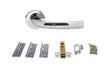 Atlantic Nevada Dorpac (2.5" Latch, 3"x2" Hingesx3) - Polished Chrome - Set