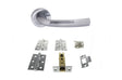 Atlantic Nevada Dorpac (2.5" Latch, 3"x2" Hingesx3) - Satin Chrome - Set