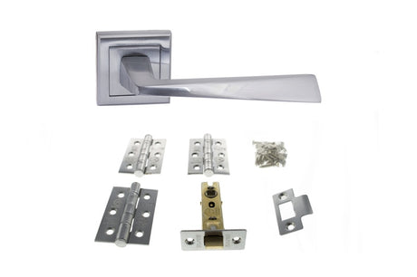 Atlantic California Dorpac (2.5" Latch, 3"x2" Hingesx3) - Satin Chrome - Set