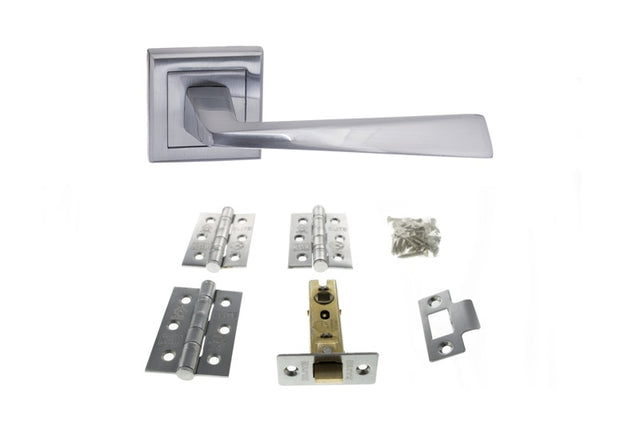 Atlantic California Dorpac (3" Latch, 3"x2" Hingesx3) - Satin Chrome - Set