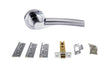 Atlantic Florida Dorpac (2.5" Latch, 3"x2" Hingesx3) - Satin Chrome/Polished Chrome - Set